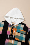 Explore More Collection - Drawstring Color Block Long Sleeve Hoodie