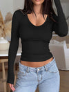 Explore More Collection - Scoop Neck Long Sleeve T-Shirt