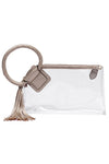 Explore More Collection - See Thru Transparent Clear Cuff Handle Clutch