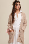 Explore More Collection - Popcorn Open Knit Cardigan Sweater