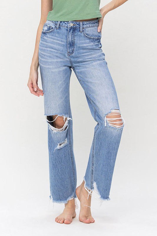 Explore More Collection - 90's Vintage Super High Rise Flare Jeans