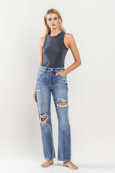 Explore More Collection - 90'S Vintage Slim Straight Jean