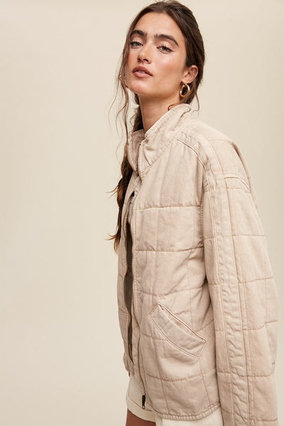 Explore More Collection - Quilted Denim Jacket
