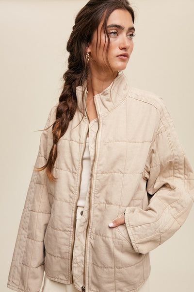 Explore More Collection - Quilted Denim Jacket