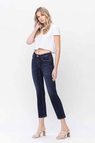 Explore More Collection - Mid Rise Slim Straight Jeans