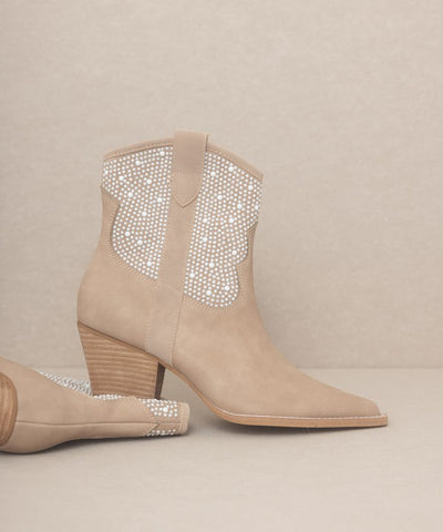 Explore More Collection - OASIS SOCIETY Cannes - Pearl Studded Western Boots