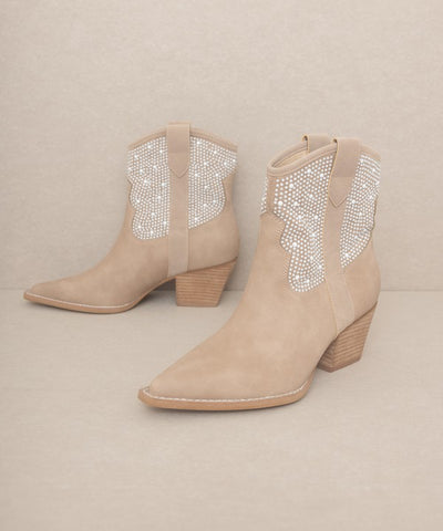 Explore More Collection - OASIS SOCIETY Cannes - Pearl Studded Western Boots