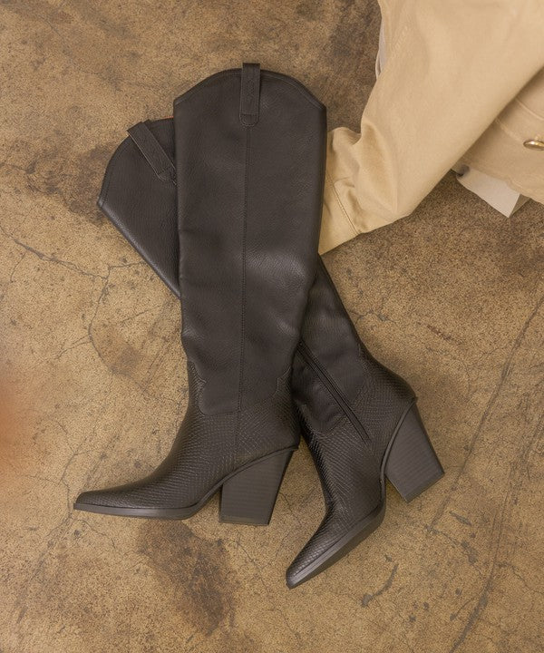 Explore More Collection - OASIS SOCIETY Barcelona - Knee High Western Boots