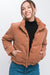 Explore More Collection - Corduroy Puffer Jacket with Toggle Detail