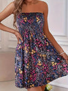 Explore More Collection - Full Size Smocked Printed Tube Mini Dress