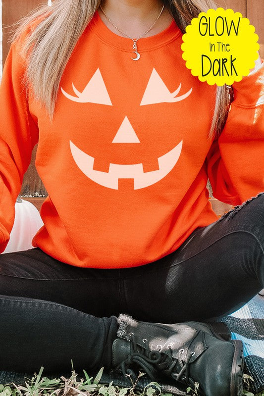 Explore More Collection - Glow in Dark Lashes Halloween Sweatshirt