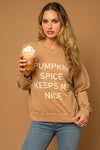 Brae - A Round Neck Long Sleeve “Pumpkin” Sweatshirt