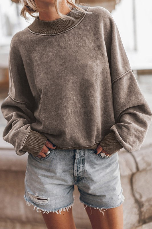 Explore More Collection - Mineral Washed Acid dye Sweatshirt Pullover