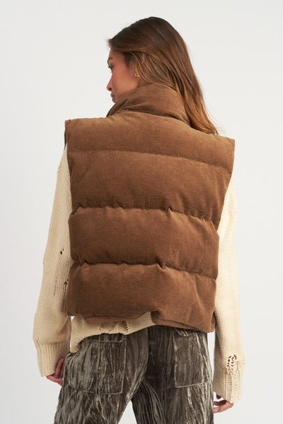 Explore More Collection - CORDUROY PUFFER VEST