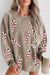 Explore More Collection - Sequin Candy Cane Round Neck Sweatshirt