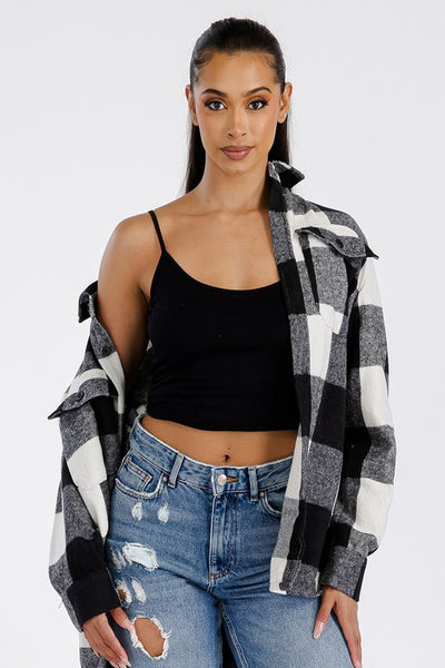 Explore More Collection - Boyfriend Oversized Soft Flannel Shacket