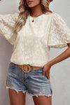 Explore More Collection - Round Neck Half Sleeve Blouse