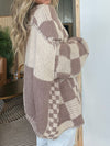 Explore More Collection - Plaid Open Front Long Sleeve Cardigan