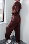 Explore More Collection - Full Size Drawstring Long Sleeve Jumpsuit