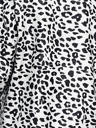 Explore More Collection - Full Size Leopard Collared Neck Button Up Long Sleeve Jacket