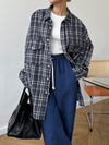 Explore More Collection - Pocketed Plaid Button Up Shacket