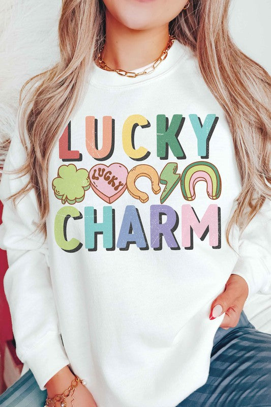 Explore More Collection - LUCKY CHARM Graphic Sweatshirt