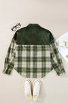 Explore More Collection - Plaid Button Up Long Sleeve Jacket