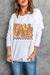 Explore More Collection - Letter Graphic Round Neck Long Sleeve Sweatshirt