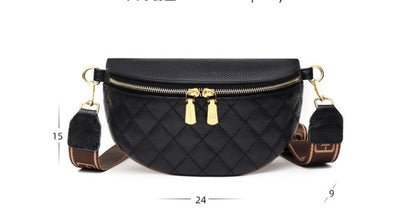 Explore More Collection - Myra Quilted Leather Crescent Sling Bag