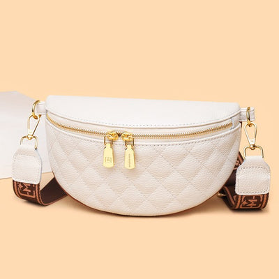 Explore More Collection - Myra Quilted Leather Crescent Sling Bag