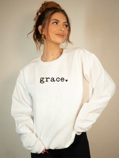 Explore More Collection - Grace heart Bella Canvas Premium Sweatshirt