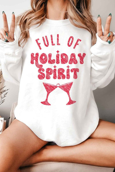 Explore More Collection - HOLIDAY SPIRITS CHRISTMAS GRAPHIC SWEATSHIRT