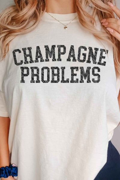 Explore More Collection - CHAMPAGNE PROBLEMS GRAPHIC TEE