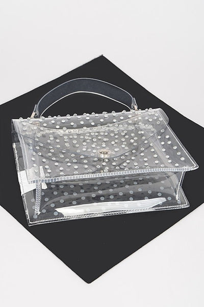 Explore More Collection - Rhinestone Cleared Crossbody Stadium Bag