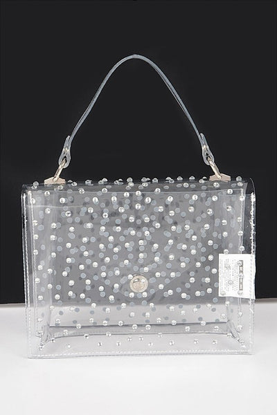 Explore More Collection - Rhinestone Cleared Crossbody Stadium Bag