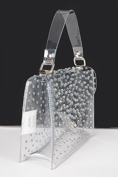 Explore More Collection - Rhinestone Cleared Crossbody Stadium Bag