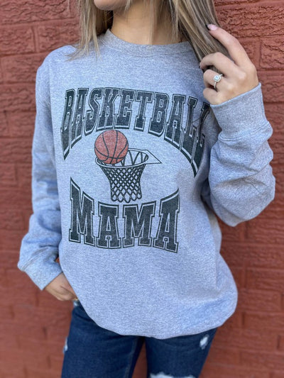 Explore More Collection - Plus Size - Vintage Basketball Mama Sweatshirt
