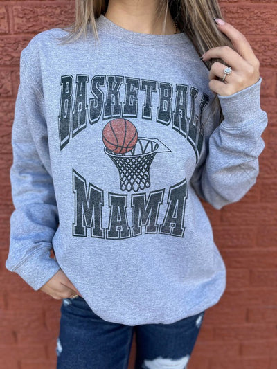 Explore More Collection - Plus Size - Vintage Basketball Mama Sweatshirt