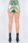 Explore More Collection - Metallic Foil Short in Green