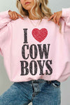 Explore More Collection - I LOVE COWBOYS WESTERN OVERSIZED SWEATSHIRT