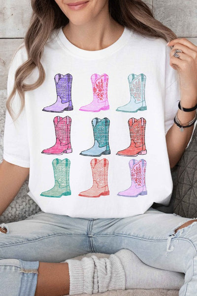 Explore More Collection - COWGIRL BOOTS WESTERN COUNTRY GRAPHIC TEE