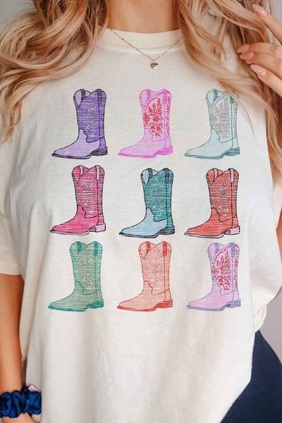 Explore More Collection - COWGIRL BOOTS WESTERN COUNTRY GRAPHIC TEE