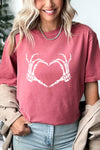 Explore More Collection - Skeleton Heart Valentine's Day Comfort Colors Tee