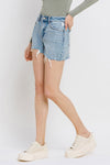 Explore More Collection - High Rise Raw Hem Shorts