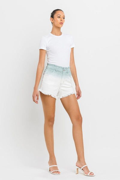 Explore More Collection - Super High Rise Paperbag Waistband Ombre Shorts