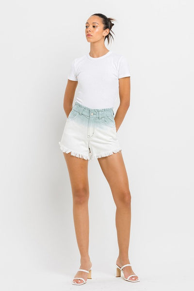 Explore More Collection - Super High Rise Paperbag Waistband Ombre Shorts
