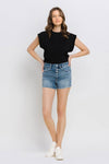 Explore More Collection - Super High Rise Button Up Stretch Shorts