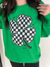 Explore More Collection - Checkered Clover Sweatshirt