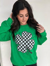 Explore More Collection - Checkered Clover Sweatshirt