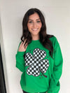 Explore More Collection - Checkered Clover Sweatshirt